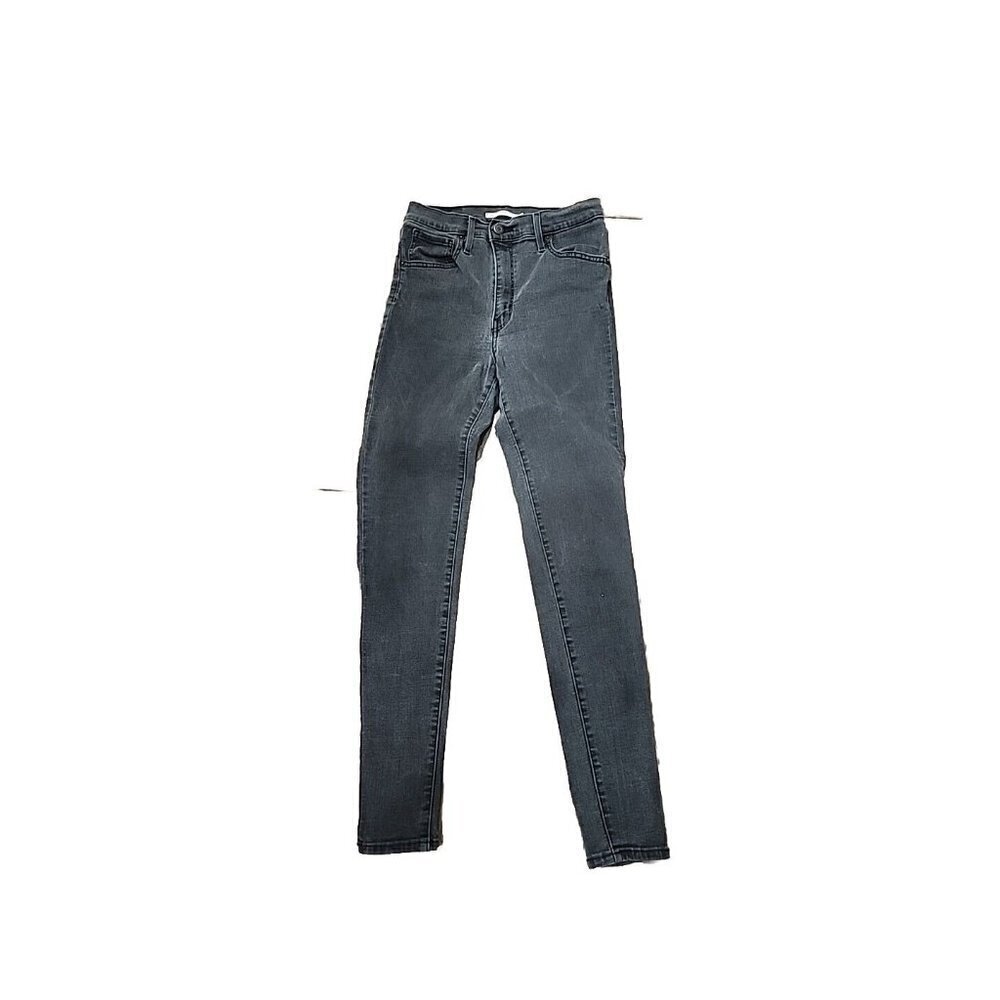 Levi’s Mile High Jeans Super Skinny Charcoal Wash Black Denim stretch Women's 27
